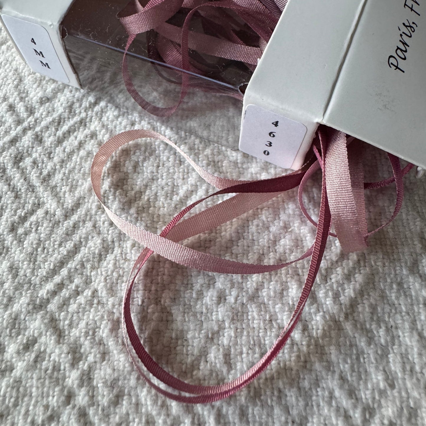 Cinta de seda 4mm Au ver à soie Degradada Ciruela 4630