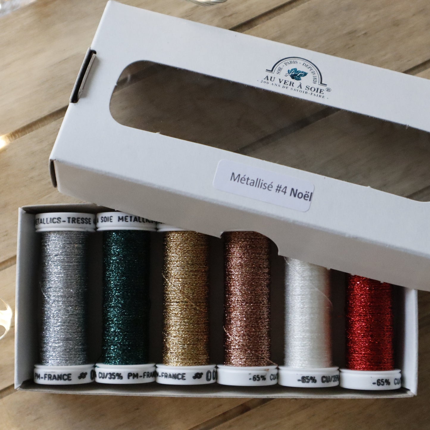Pack Hilo de Seda Metalizado Navidad