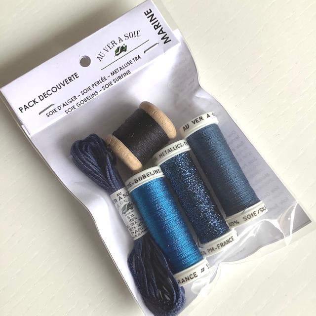 Pack Hilo de Seda Gobelins-Surfine - Marino