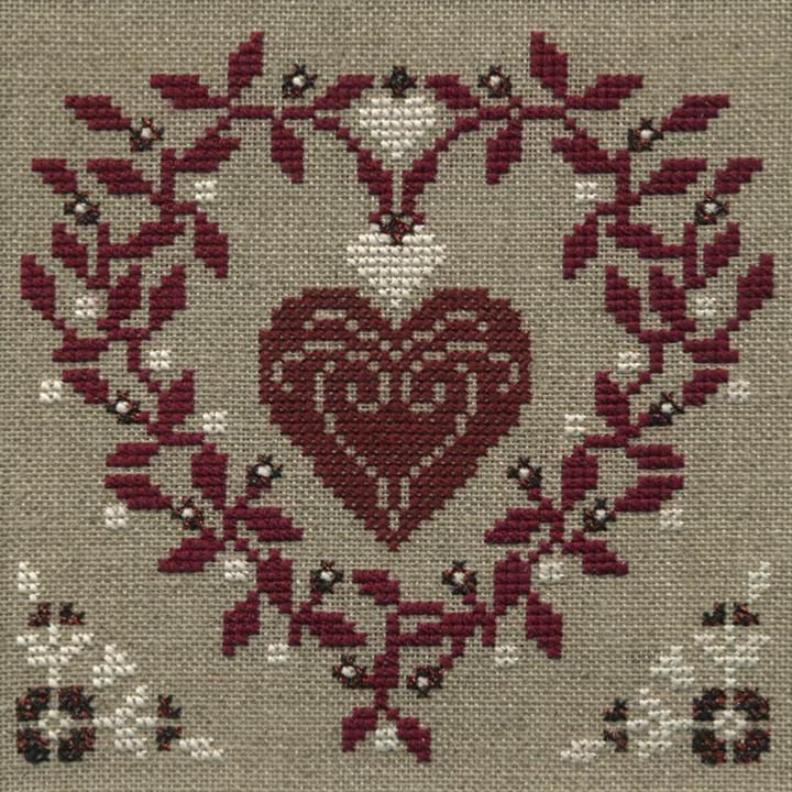 Esquema de punto de cruz de Historische Stikmuster - "Heart" -