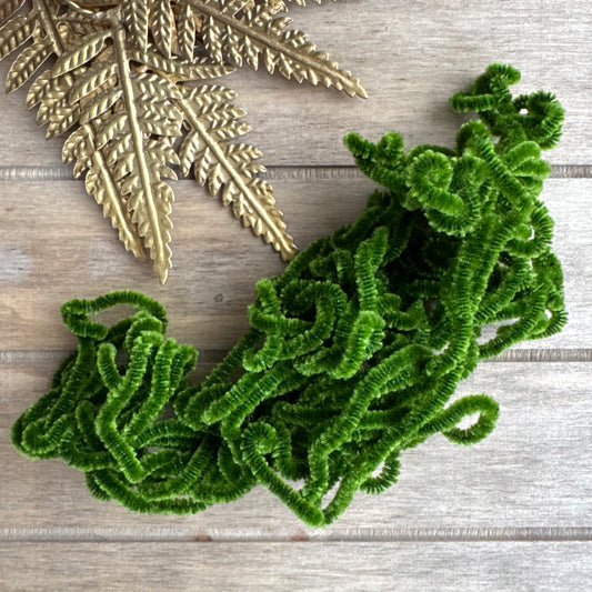 Hilo de Chenilla de Seda Verde Medio 2126