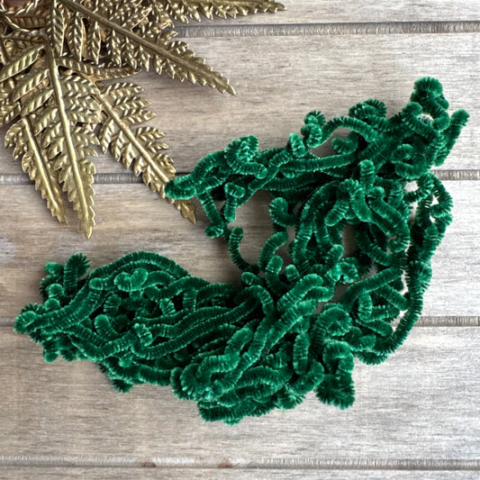 Hilo de Chenilla de Seda Verde Oscuro 1834