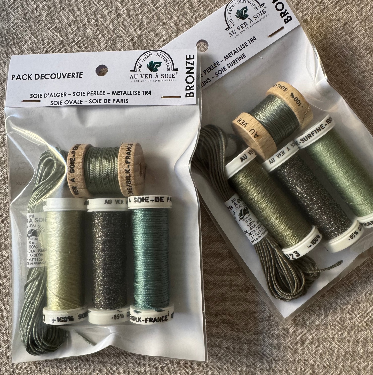 Pack Hilo de Seda Oval-París Bronce