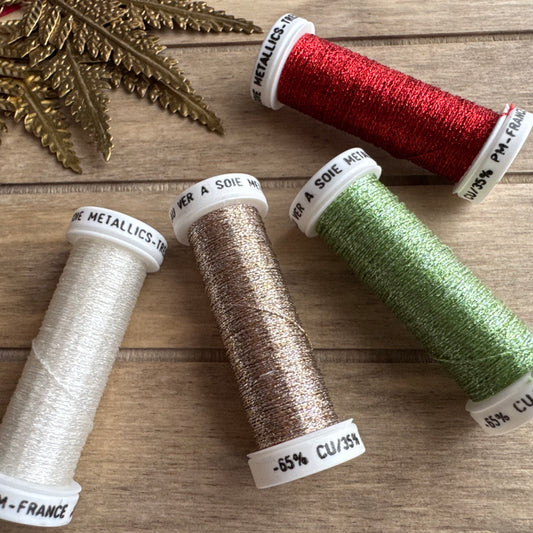 Selección Hilo Metalizado Navidad - Verde Claro