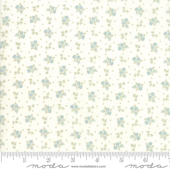 Tela Porcelain de 3 Sisters para Moda Fabrics - Little Blue Flowers