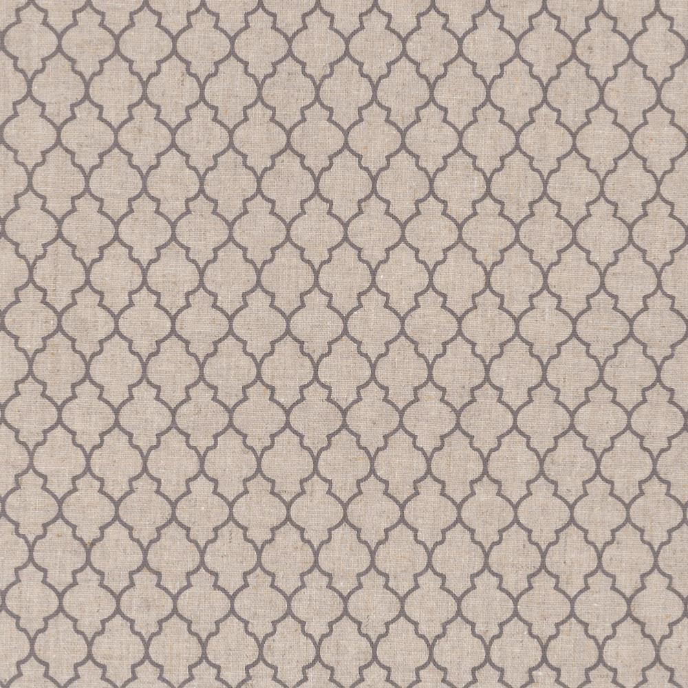 Tela Shabby Fabrics de Lino Natural con Celosía Gris